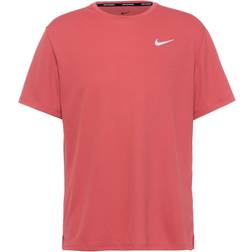 Nike Kortærmet Miler Dri-FIT UV-løbeoverdel til mænd rød