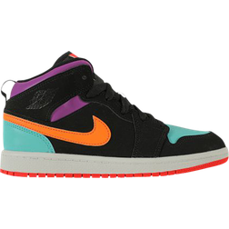 Nike Air Jordan 1 Mid PS - Black/Total Orange/Aurora Green