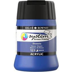 Daler Rowney System 3 Screen Printing Acrylic Ultramarine 250ml