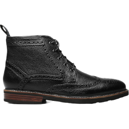 Nunn Bush Odell Wingtip - Black Tumbled