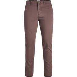 Jack & Jones Slim Fit Chinos Trousers - Brown/Seal Brown