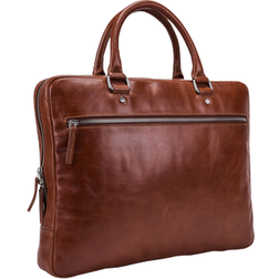 Leonhard Heyden Cambridge RV Briefcase 15" (1 Compartment) - Cognac