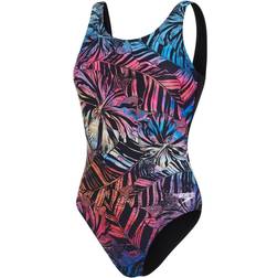 Speedo Women's Placement U-Back Swimsuit - Black/Red