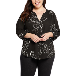 NYDJ Pintuck Blouse Plus Size - Elderbrook