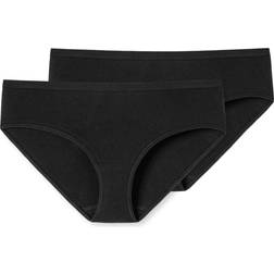 Schiesser Women's Set of Organic Cotton Hipsters 000-Black