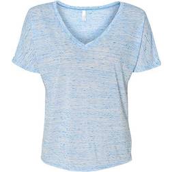 Bella+Canvas Women's 8815 Slouchy V-Neck Tee - Blue Marble