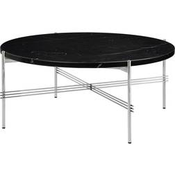 GUBI TS Marble Black Marquina/Polished Steel Coffee Table 80cm