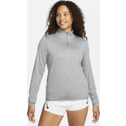 Nike Dri-FIT Swift UV Women's 1/4-Zip Running Top Grey