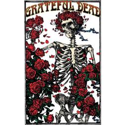 Grateful Dead Skeleton & Rose Flag Figurine