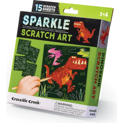 Crocodile Creek Sparkle Scratch Art Dinosaurer