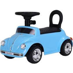 Megaleg VW Beetle Classic Gåbil m/lædersæde, Blå