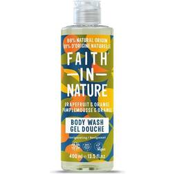 Faith in Nature Natürliches Grapefruit-Orange-Duschgel, Belebend, Vegan Frei Tierversuchen, Ohne SLS Oder