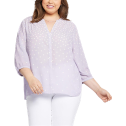 NYDJ Pintuck Blouse Plus Size - Fanciful Dots