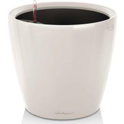 Lechuza Classico Premium LS Indendørs Krukke til Blomster med Selvvandingssystem Ø43 x H40 cm Hvid Højglans Plantejord