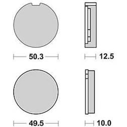 TRW Lucas Bremsbeläge organisch MCB16 50,3/49,5x12,5/10mm