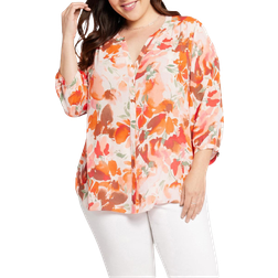 NYDJ Pintuck Blouse Plus Size - Utopia