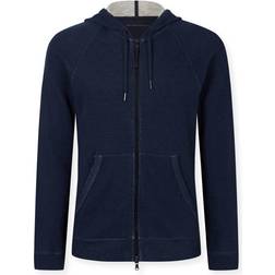 John Varvatos Men's Double-Knit Plaited Hoodie - Pacific Blue