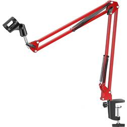 5 Core Microphone Suspension Boom ARM Mic Stand, Adjustable Scissor Arm Stand With Mic Clip Upgraded Studio Microphone Radio Broadcasting