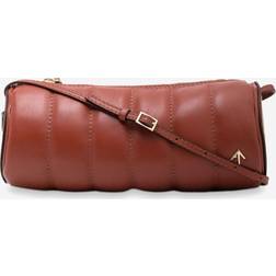 Manu Atelier Padded Cylinder Bag in Red Leather red