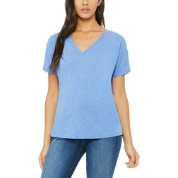 Bella+Canvas Women's 8815 Slouchy V-Neck Tee - Blue Triblend