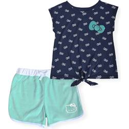 Hello Kitty girls 2-piece fashion tee and short set 3t 4t 5/6 6x 8/10