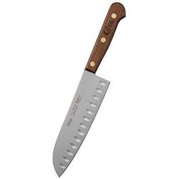 Case Cutlery walnut handle santoku fixed kitchen knife