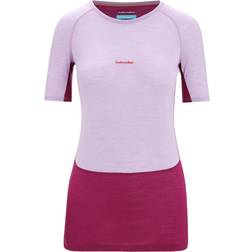 Icebreaker Women's 125 Zoneknit Short Sleeve Crewe - Purple Gaze/Go Berry/Cb