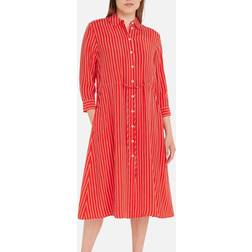 Tommy Hilfiger Cupro Rope St Midi Dress Klänningar Dam Röd