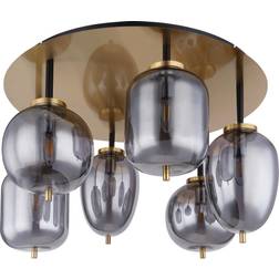 Globo Smoky 6 Semi-flush Gold Light Ceiling Flush Light