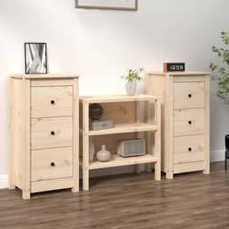 vidaXL Credenze 2 pz 40x35x80 cm in Legno Massello di Pino Madia