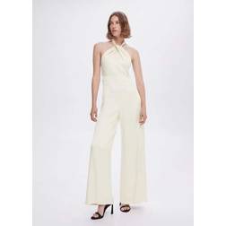 Mango Neckholder-Jumpsuit mit Metallic-Detail