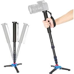 Neewer Expanderbart kamera monostativ med avtagbart vikbart stativ stödfot: aluminiumlegering, 52–168 cm för Canon Nikon Sony DSLR-kameror, lastkapacitet upp till 5 kg