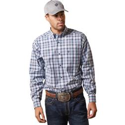 Ariat men's norbert plaid classic fit button-down long sleeve western