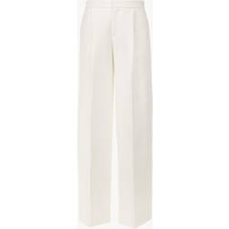 Chloé White Wide-Leg Trousers FR