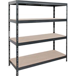 AR Shelving RIVET 59 18 Dark Matte Grey Shelving System 59x71"