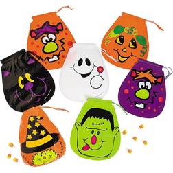 Fun Express Halloween drawstring goody bags, party supplies, 72 pieces