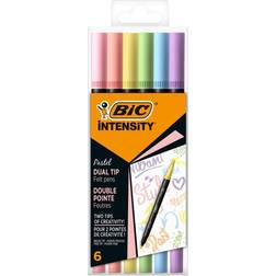 Bic Intensity Dual Tip Pastel 6er-Set