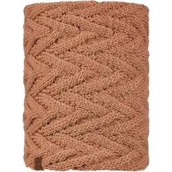 Buff Caryn Knitted & Polar Neck Warmer - Brown