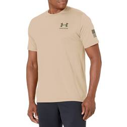 Under Armour 1377651290sm freedom spine mens tan t-shirt