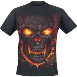 Spiral Skull Lava T-Shirt - Black