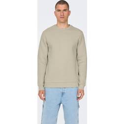 Only & Sons Normal Passform O-ringning Sweatshirt Grå