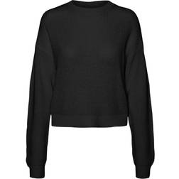 Noisy May Strikket Pullover Sort