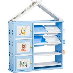 Qaba Kids toy Organizer and Storage Book Shelf with