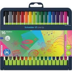 Schneiderpen Line Up Fineliner with Stand Up Case 16-pack