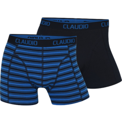 Claudio Cotton Trunks 2-pack - Black/Blue
