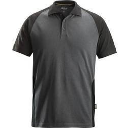 Snickers Classic Two-Tone Polo Shirt - Steel Grey/Black