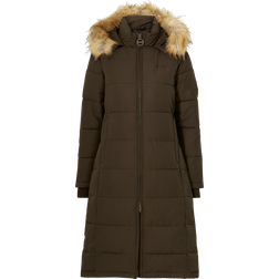 Svea Parkacoat W. Long Slim Padded Parka Brun