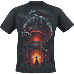 Spiral Goth T-skjorte - Dragon's Lair - Svart
