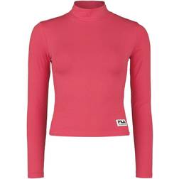 Fila Damen Tarsia Cropped Turtle Neck Long Sleeve T-Shirt, Teaberry