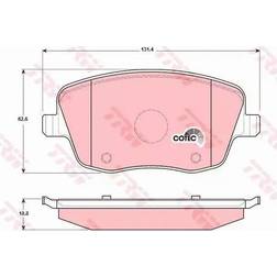 TRW Brake Pad Set GDB1414